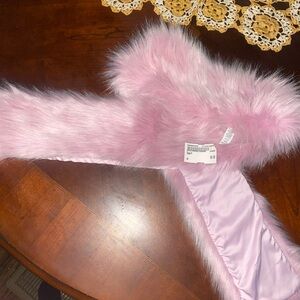 Purple Faux fur scarf